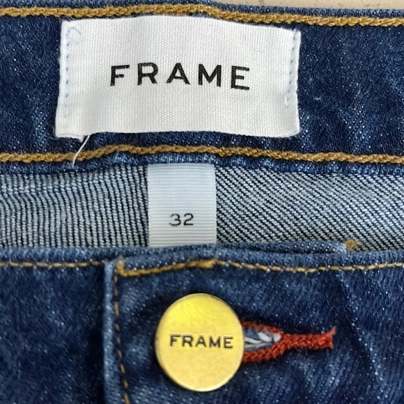 Frame Le Original High Rise Straight Leg Button Fly Jeans Vintage Rinse - Sz 32 - Picture 5 of 9